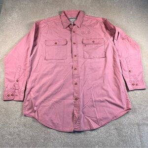 Orvis Buzz Off Button Up Insect Repellent %100 Cotton Long Sleeve Men's Large